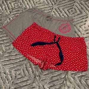 2 pairs shorts Women 16-18 and 2XL nautical red white blue pink gray plus lot